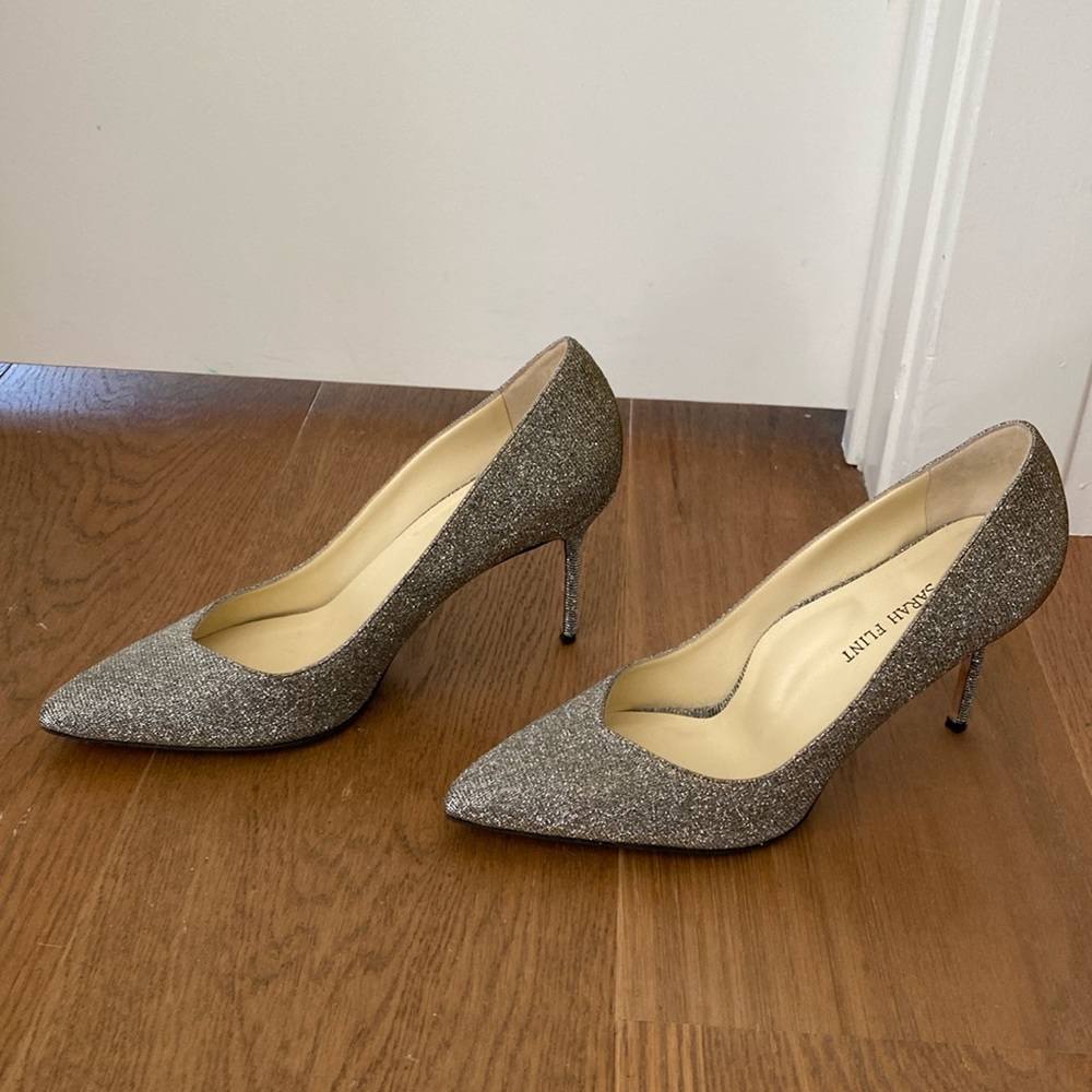 Sarah Flint NEW Perfect Pump Gunmetal Lame